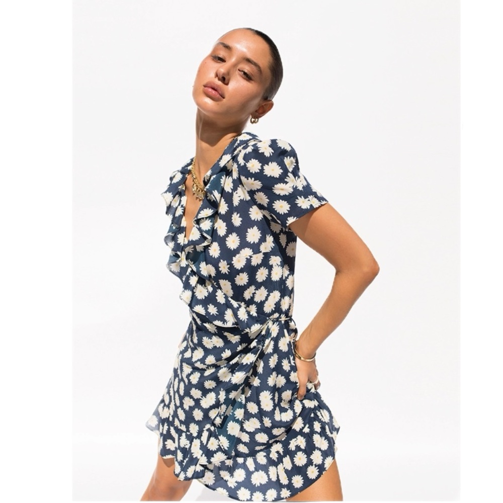 Realisation Par Blue and White Floral Mini Dress
